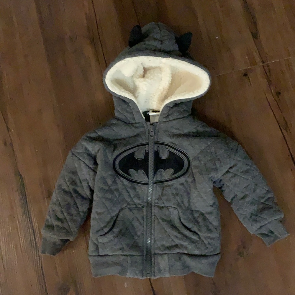 Batman zip up hoodie with bat ears